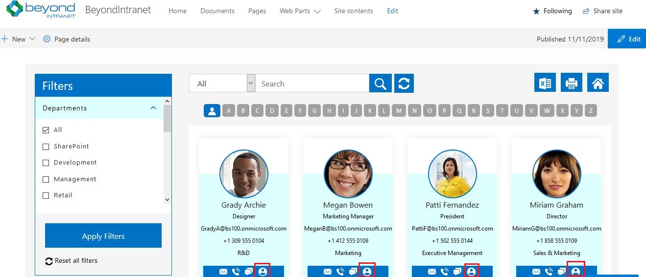 SharePoint Employee Directory