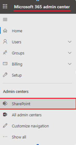 Click SharePoint