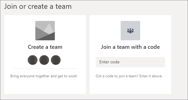 Join or Create Team in MS Team