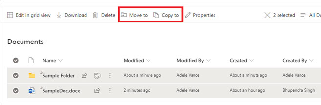 Copy Files in SharePoint