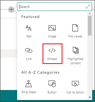 Embed SharePoint Online