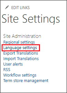 Language Settings