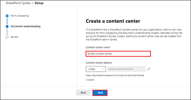 Create A Content Center