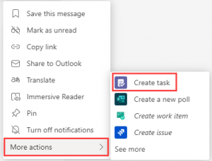 Create a task from the message