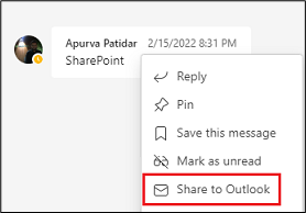 Share to Outlook