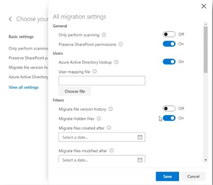 Migration Setting