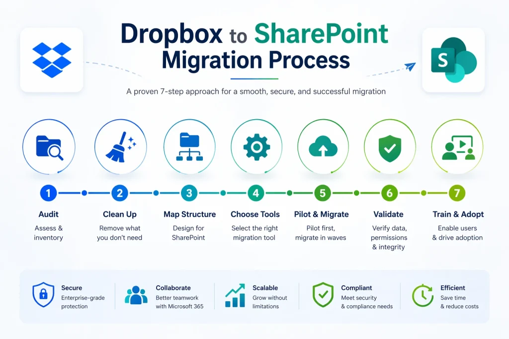 Dropbox migration process