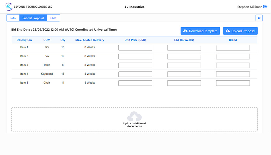 E-tendering Vendor Portal