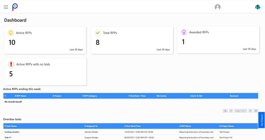 Sharepoint Bid Management System