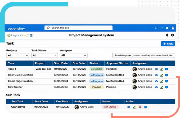 Seamless Tasks and Sub-Task Management