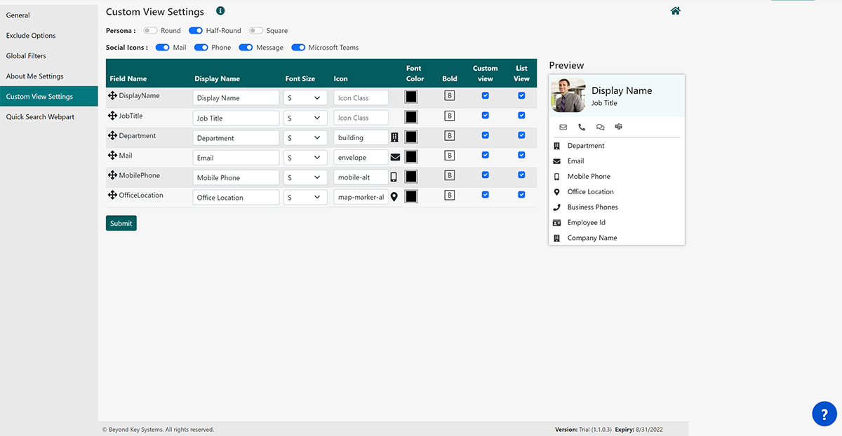 Custom View for Dashboard
