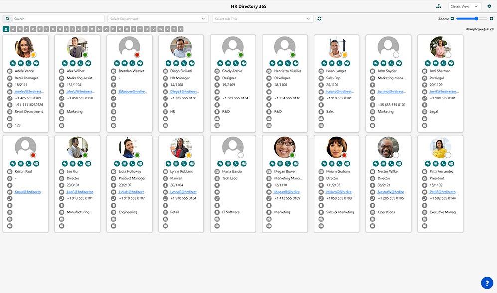 HR Directory Dashboard