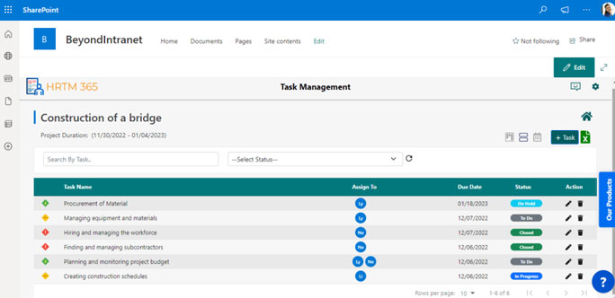 SharePoint Task Management App